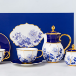 春景青花骨瓷茶具套裝