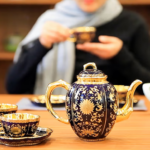 藍寶金枝豪華骨瓷茶具