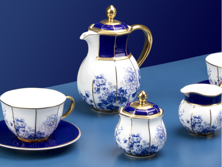 春景青花骨瓷茶具套裝 - 高淳陶瓷