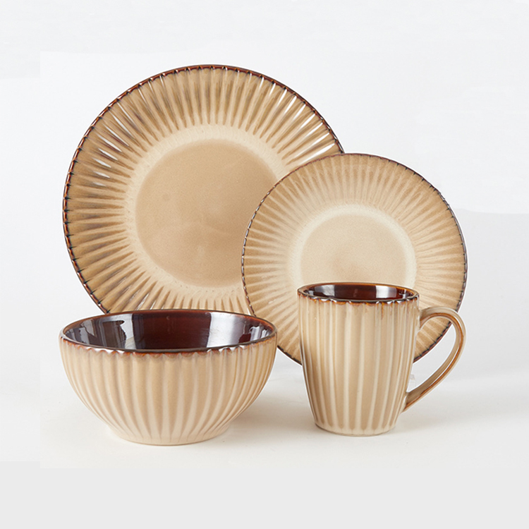 現代簡約陶瓷碗盤餐具套裝批發