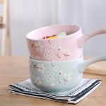 玉泉陶瓷餐具防燙把手泡面碗批發